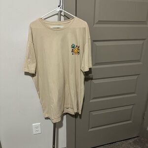 Beige Graphic women  T-Shirt